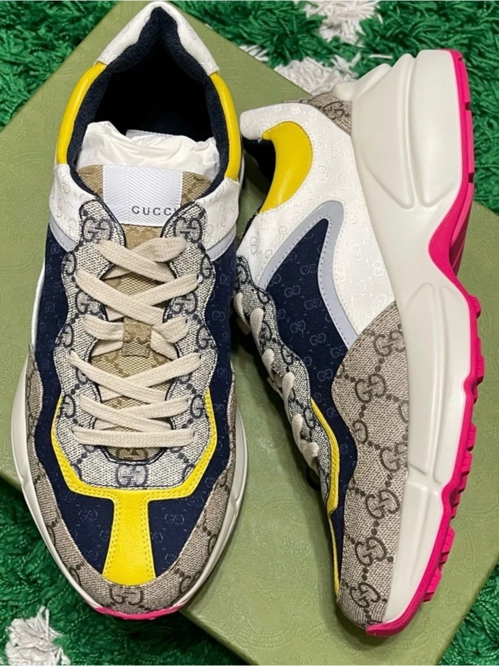 Gucci Multicolor GG Canvas & Leather Chunky Sneaker